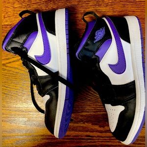 Jordan 1 Mid Dark Iris (PS), Size 2.5 Y, Like New (only tried on), no box